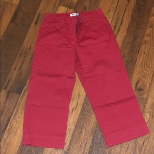 Old Navy - Red Chino Crops - Size 12